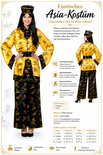 Asia kostüm damen - damen, gr.