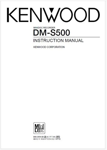 Kenwood s500 minidisc - kenwood, dm-s500