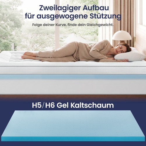 Gel kaltschaum matratze - 2-in-1,