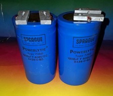 2x Elko 1000 uF 400 Volt DC SPRAGUE Powerlytic 736D USA NOS aus Depot