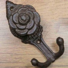 Garderobenhaken Gusseisen Kleiderhaken Wandhaken Haken Landhaus Blüte LH122