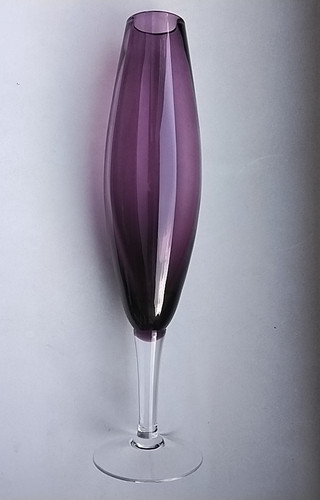Vintage lila glas vase 24 - lila,