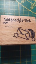 Weihnachtspost Holz Stempel von Kaleidoskop Motivstempel Breite 5 cm Länge 4 cm