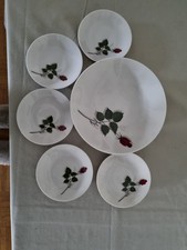 Gebäckset aus Porzellan von Winterling  Bavaria mit Rose