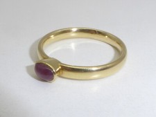 750 Gelbgold 18K Gold Ring Rubin Verlobungsring 4,6 g RG 59 - 18,8 mm 8013