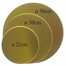 10 tlg. Tortenunterlagen Tortenscheiben Ø 22-36cm Cake Drum Tortenplatte - Gold