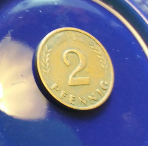 Geld münze 2 pfennig - münze:,