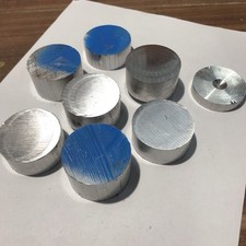 7x Reststücke Aluminium  Rund