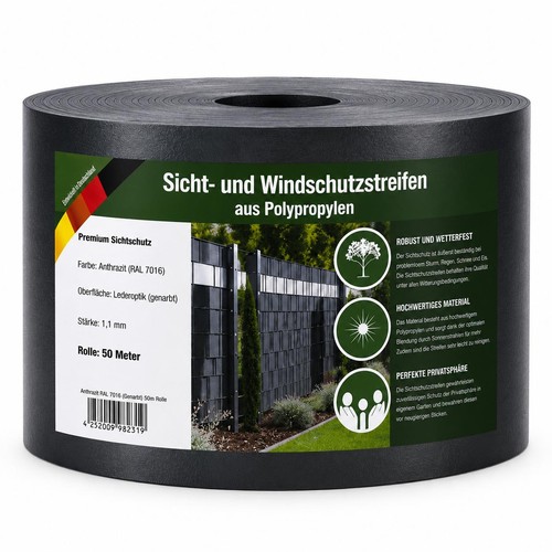 Sichtschutzrolle 50lfm für - sichtschutzrolle,