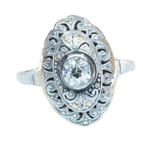 Art deco gelbgoldring mit - art-deco,