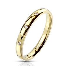 Damen Ring Edelstahl Zirkonia