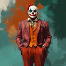Transparent 18x18 clown in