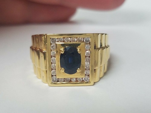 Herren saphir und diamant - saphir,
