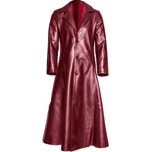 Trenchcoat kunstleder langer - trenchcoat,
