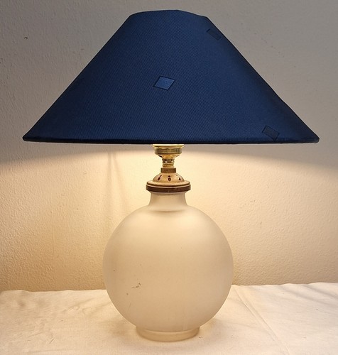 Tischlampe glasfuß matt 80er - tischlampe,