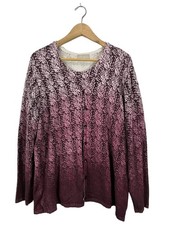 OVANTI Pullover Twin Set Damen Pullover Gr. DE 48 pink-braun-weiß Casual-Look