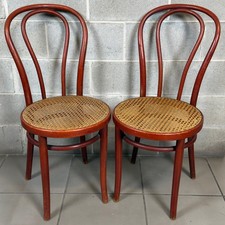 Paar Stühle Stil Thonet Holz
