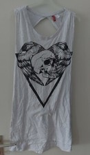 Designer Oversize Top Gr 42 Mit Totenkopfmotiv