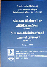 Ersatzteilkatalog Simson Schwalbe KR51/1 & Star SR4-2/1 Teileliste