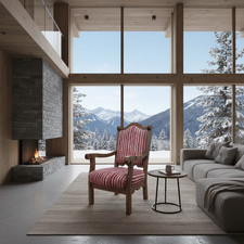 Voglauer Anno 1700 Stuhl Holzstuhl Landhaus braun Vintage Sessel Ohrensessel