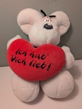 Diddl Maus 'Ich hab’ Dich lieb!' Herz Kuscheltier Plüschtier Depeche Vintage 