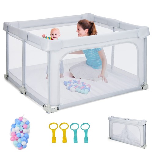 124cm baby laufstall klappbar - baby,