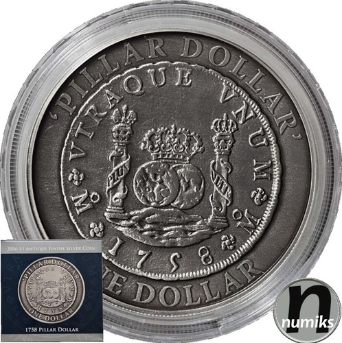 1758 pillar dollar - 1758,