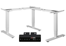 Höhenverstellbar Schreibtisch elektrisch Tischgestell Eck weiß Büro Arbeitstisch