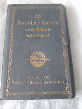 20 alte Astudin Künstlerkarten in Kupferdruck als Leporello,antik, Rhein