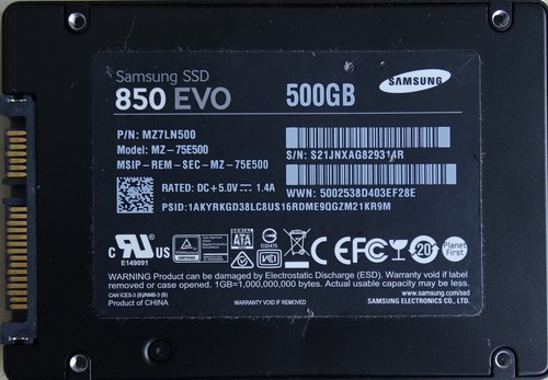 Samsung 850evo ssd 500 - samsung, gb