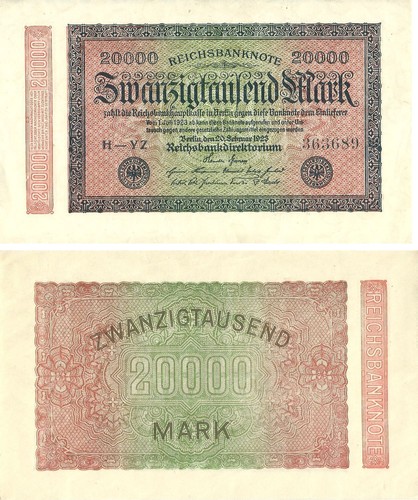 Geldscheine reichsmark auswahl - geldscheine,