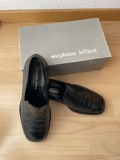 Stephane Kelian Herren Slipper Loafer Gr. 42,5 Leder Schwarz Elegant