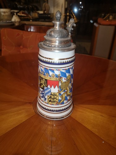 Bierkrug zinndeckel - bierkrug,