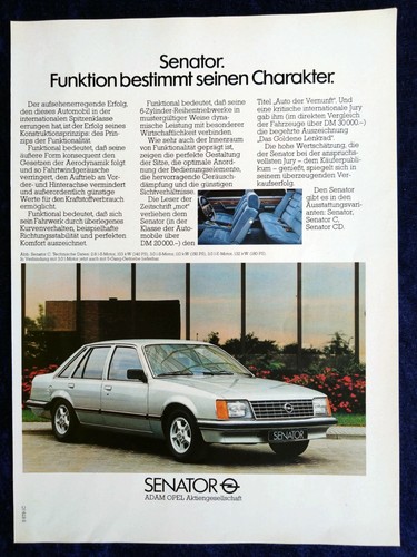 Opel senator frühe - opel, a,