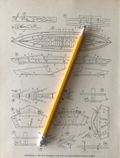 Bauplan Faltboot 1954 Boot