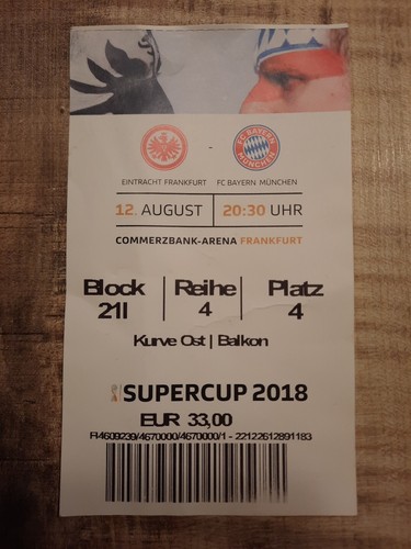 Ticket eintrittskarte supercup - ticket,
