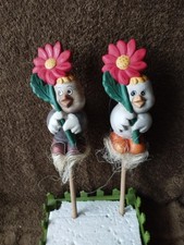 2x Küken Figur Sisal