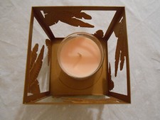 Partylite Duftwachsglas + Halter Golden Cube - Escential Jar G45789E Grapefruit