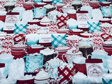 CUPPA COCOA ** Patchwork Quilten USA amerikanische Baumwolle Cotton