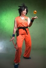 Son Goku Dragonball Cosplay Kostüm Karneval Originalgetreu 1. Staffel Gr. 38 40