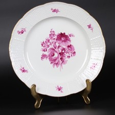 Meissen Porzellan Purpur Camaieu Blume Osier Speiseteller 1.Wahl Knaufzeit Antik