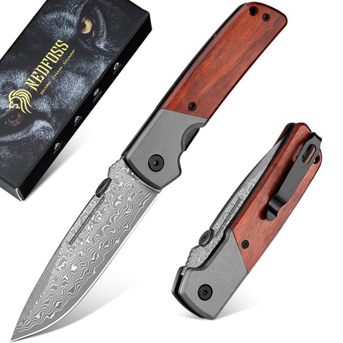 Klappmesser damast vg10 - damast, stahl
