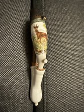 Pfeiffe bemalt mit Porzellankopf, Länge Siehe Foto