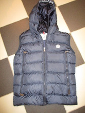Moncler, Daunenweste mit Kapuze,Gr.S,Blau,UNISEX,Brustweite 53cm.