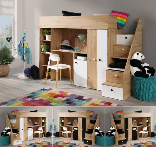 Hochbett mit schreibtisch - hochbett,