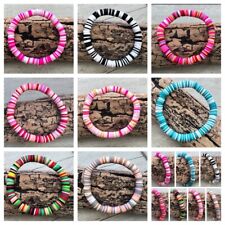 Surfer Armband Stretcharmband 19cm mehrfarbig Hippie Surferarmband 8mm Farbwahl