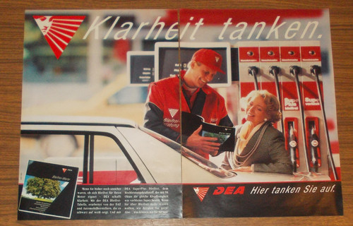 Seltene werbung dea - seltene, tankstelle