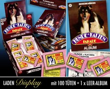AMERICANA MÜNCHEN 1971 HUNDE + KATZEN PARADE SAMMELBILD LADEN DISPLAY 100 TÜTEN