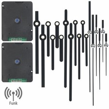 St. Leonhard DCF Uhrwerk: 2er-Set Schleichende Funk-Uhrwerke mit je 3 Zeigersets