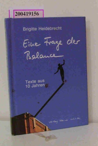 Eine frage der - , balance